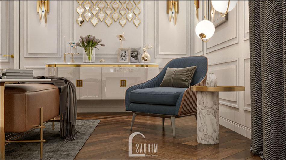 Không gian phòng ngủ biệt thự 2 tầng 240m2 ở Hải Phòng