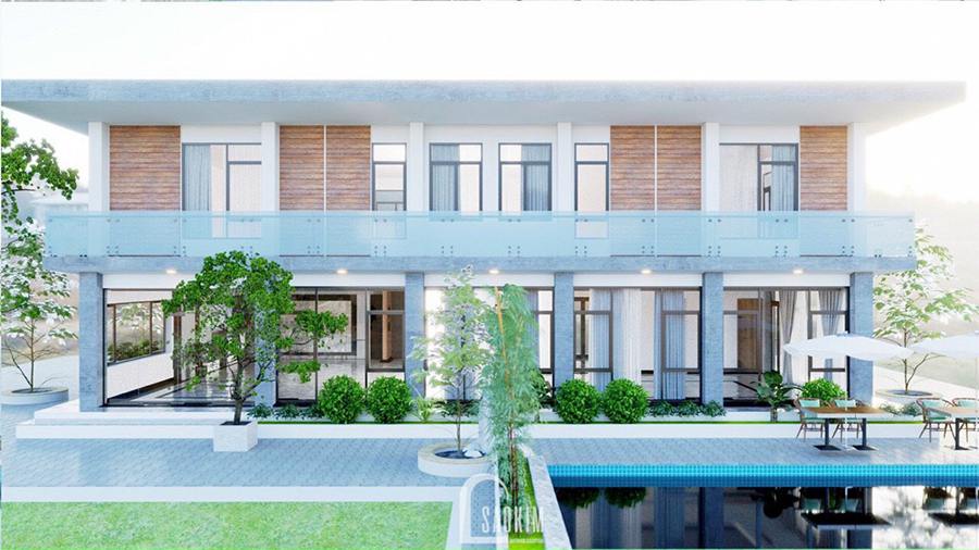 Thiết kế biệt thự nghỉ dưỡng đẹp trên khu đất rộng 9000m2 tại Ba Vì theo phong cách hiện đại