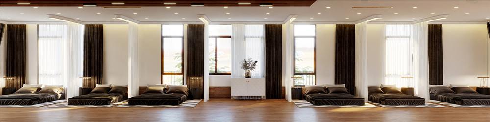 Không gian nghỉ ngơi chung trong thiết kế biệt thự nghỉ dưỡng