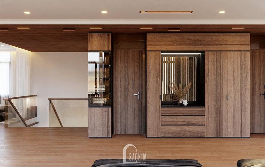 Tủ quần áo kết hợp kệ trang trí