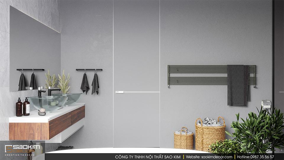 Thiết kế phòng tắm biệt thự sang trọng, hiện đại