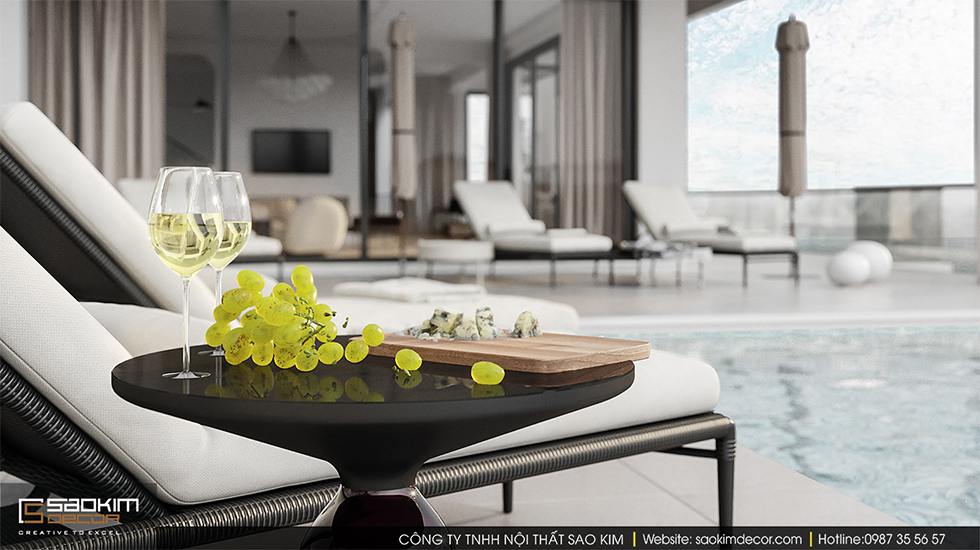 Thiết kế biệt thự biển tại Đà Nẵng có hồ bơi trong nhà