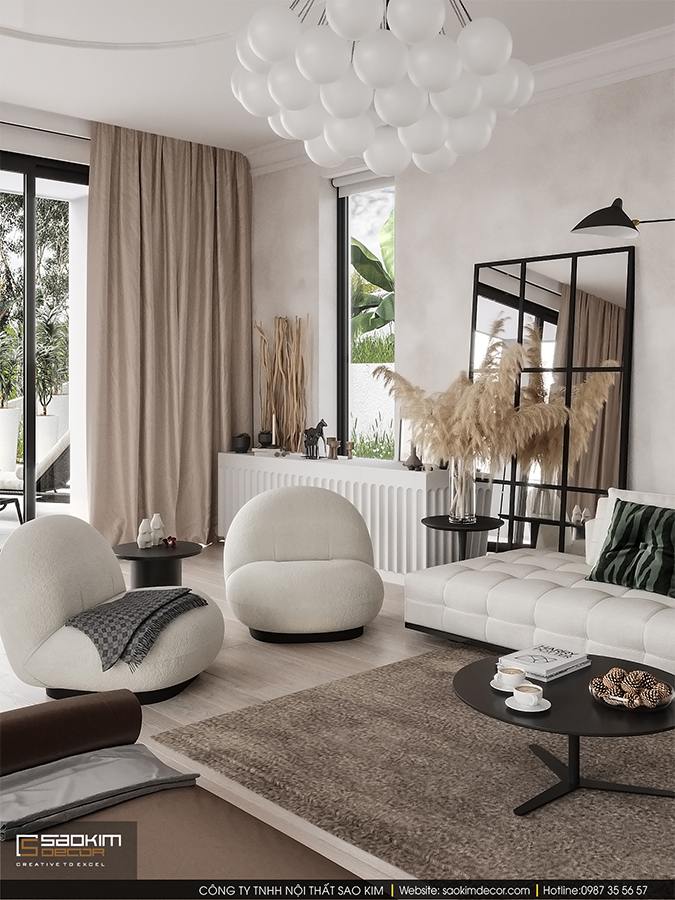 Thiết kế phòng khách biệt thự