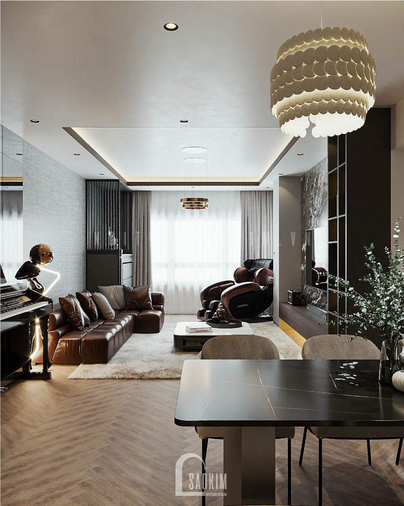 Tại đây vừa có thể thưởng thức món ăn vừa có thể quan sát phòng khách