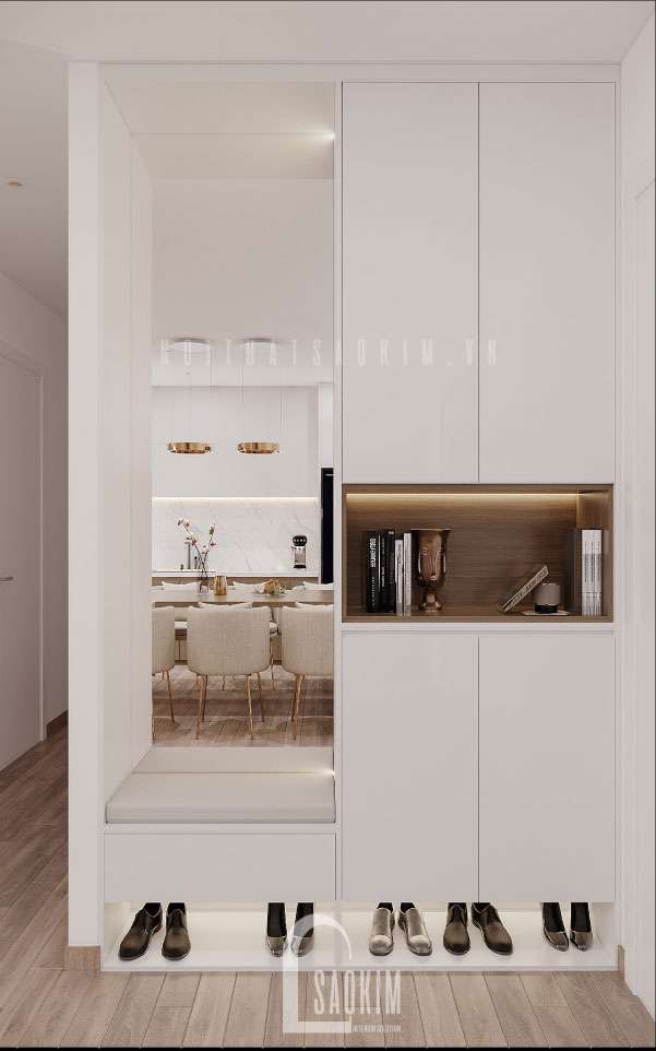 Khu vực tủ để giày dép của gia đình