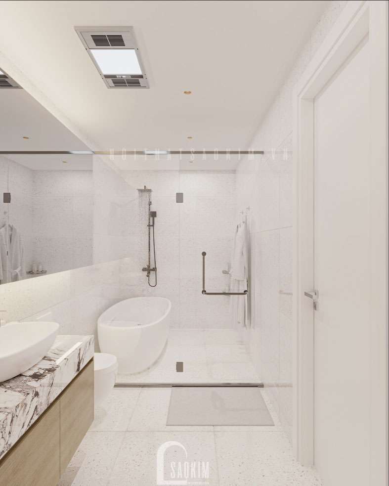 Sàn nhà được lát bằng vật liệu đá cao cấp, đa công năng sử dụng