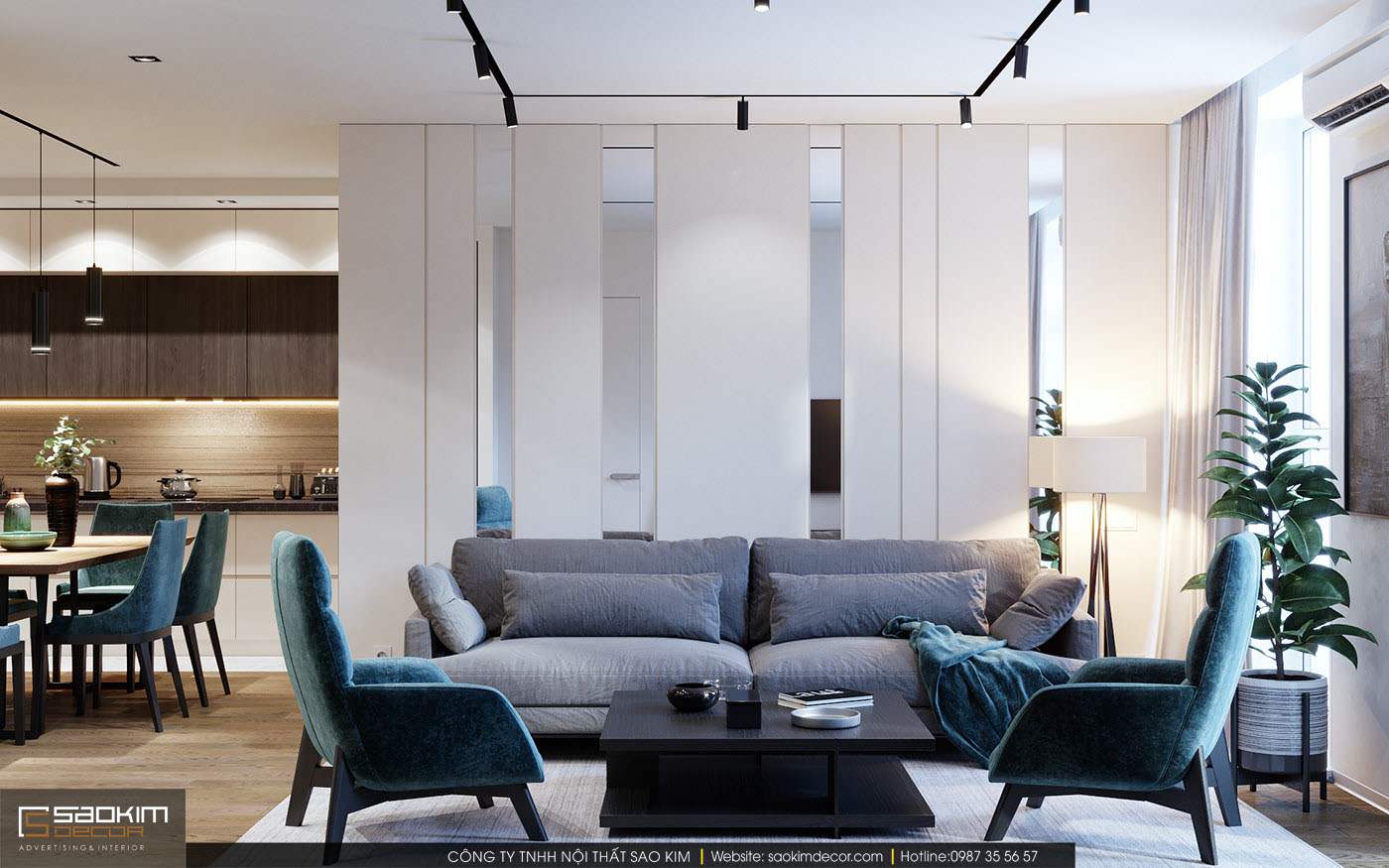 Thiết kế nội thất chung cư hiện đại TNR Goldmark City