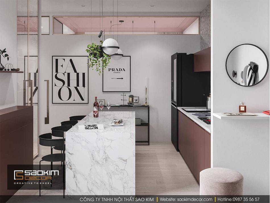 Thiết kế phòng bếp chung cư