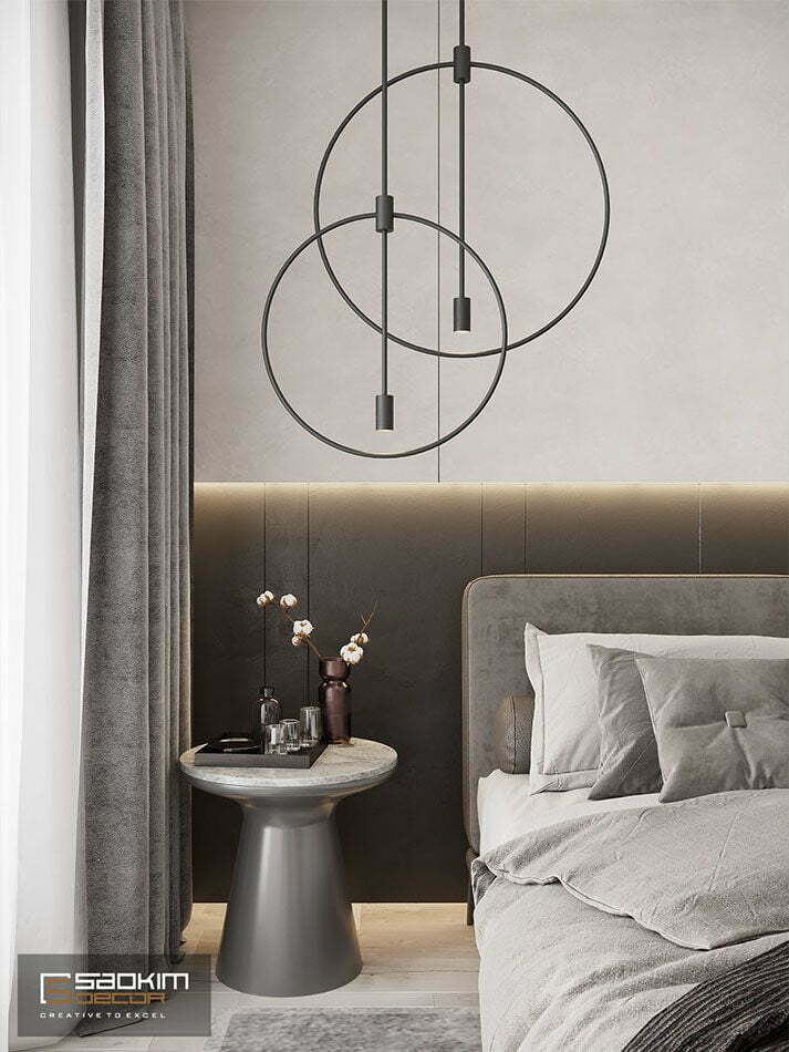 Thiết kế nội thất phòng ngủ căn hộ chung cư Vinhomes Skylake Phạm Hùng theo phong cách Đài Loan