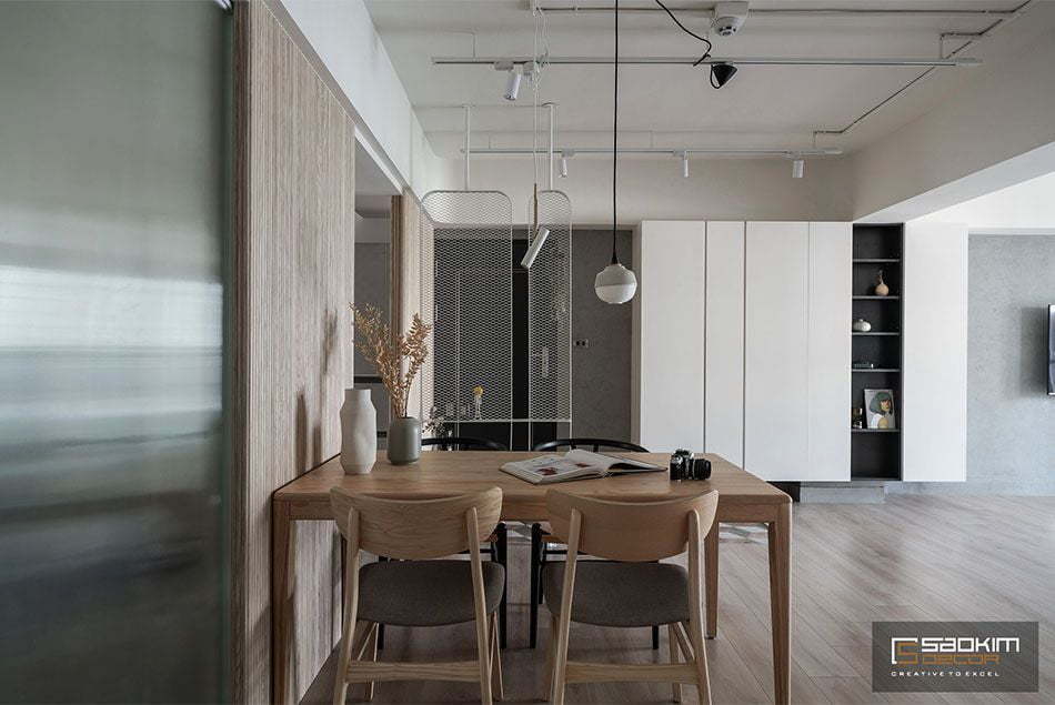 Thiết kế nội thất căn hộ đơn giản nhưng đáp ứng đầy đủ yêu cầu thẩm mỹ, công năng sử dụng cho các thành viên trong nhà