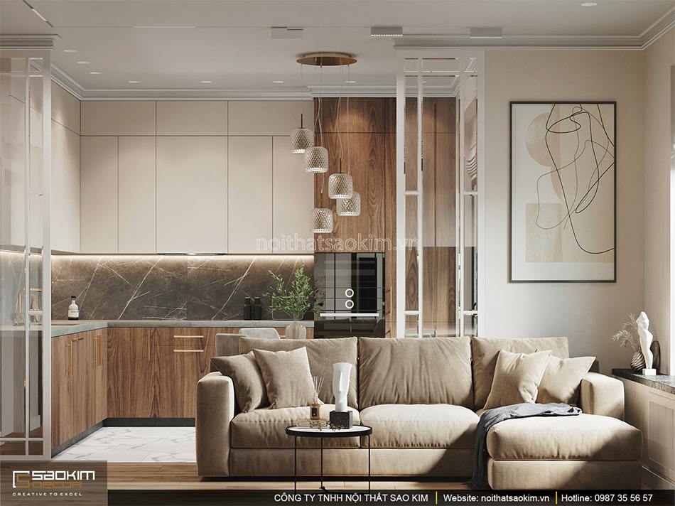 THIẾT KẾ CĂN HỘ 1,5 PHÒNG NGỦ CHUNG CƯ 6TH ELEMENT