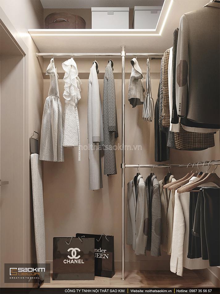 Thiết kế phòng thay đồ chung cư