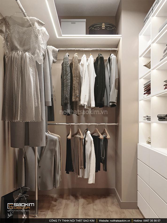 Thiết kế nội thất phòng thay đồ căn hộ 6TH Element