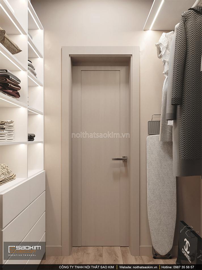 Thiết kế nội thất phòng thay đồ căn hộ