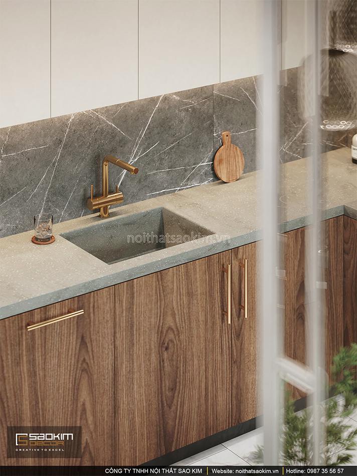 Thiết kế nội thất phòng bếp chung cư