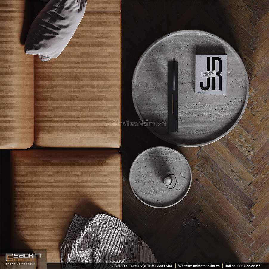 Thiết kế nội thất phòng khách chung cư Vinhomes Ocean Park