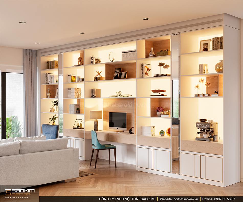 Thiết kế nội thất phòng khách căn hộ cao cấp Vinhomes West Point