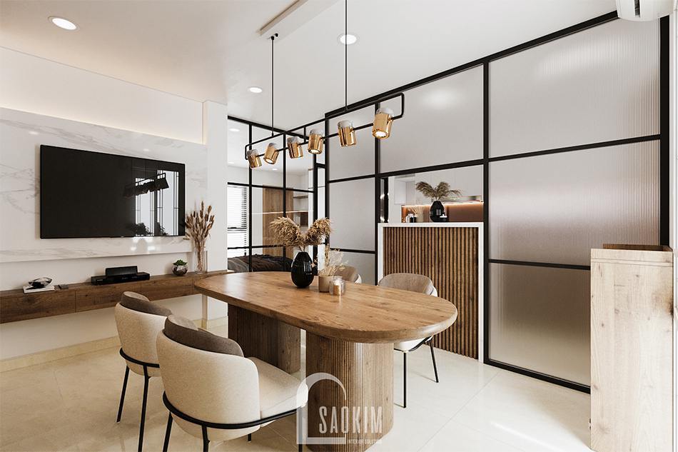 Thiết kế căn hộ studio 45m2 Tây Hồ mang vẻ đẹp sang trọng, ấm cúng