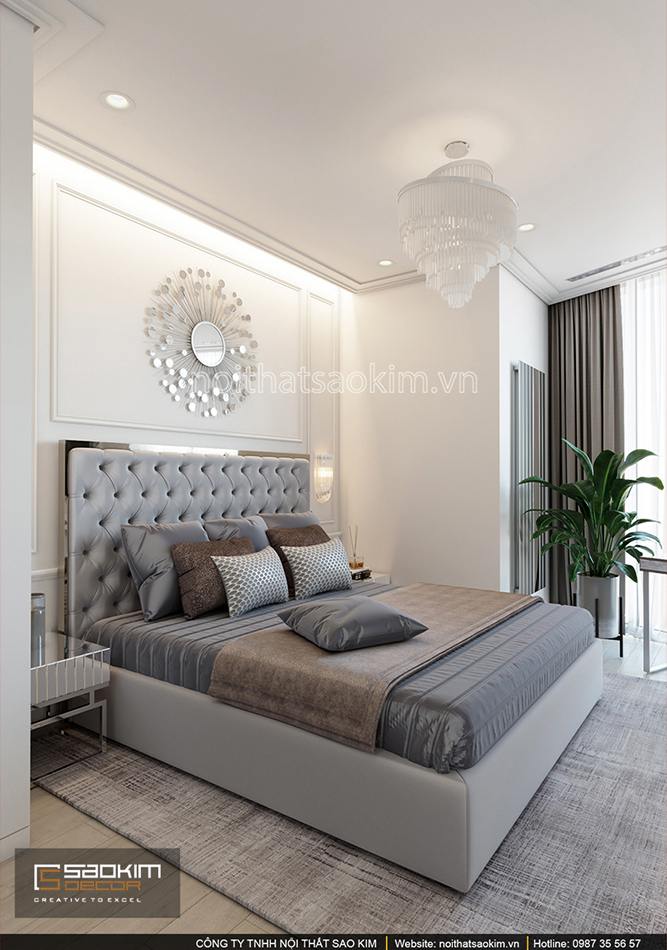 Thiết kế phòng ngủ căn hộ chung cư Sun Grand City