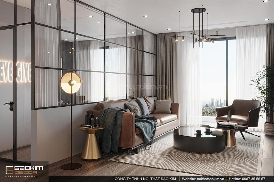 Thiết kế phòng khách căn hộ chung cư Shunshine Garden