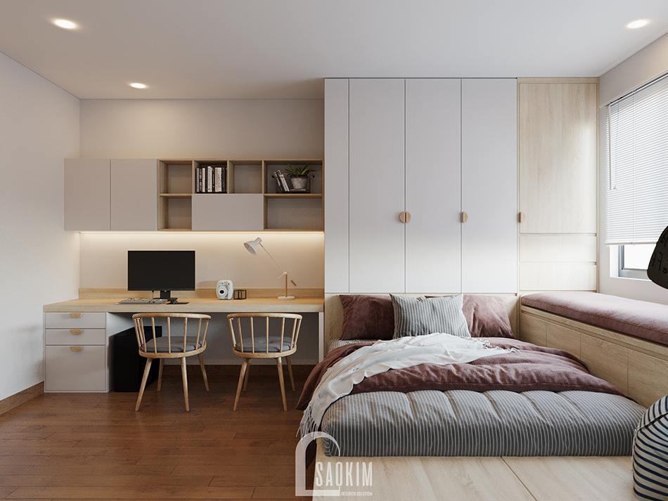 Thiết kế phòng ngủ bé gái chung cư 150m2 Iris Garden