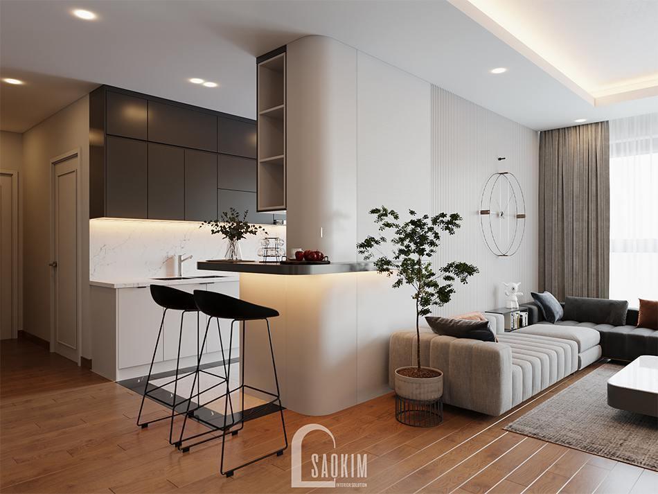 Thiết kế phòng bếp chung cư 150m2 Iris Garden