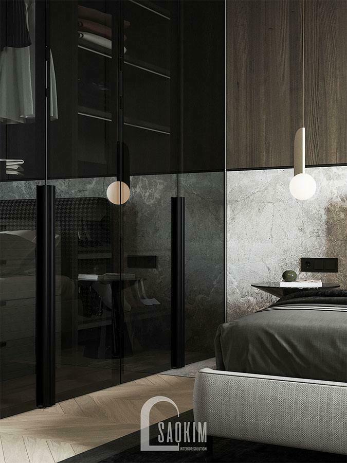 Nội thất phòng ngủ hiện đại, thông minh được đầu tư kỹ lương mang đến vẻ đẹp sang trọng, quý phái