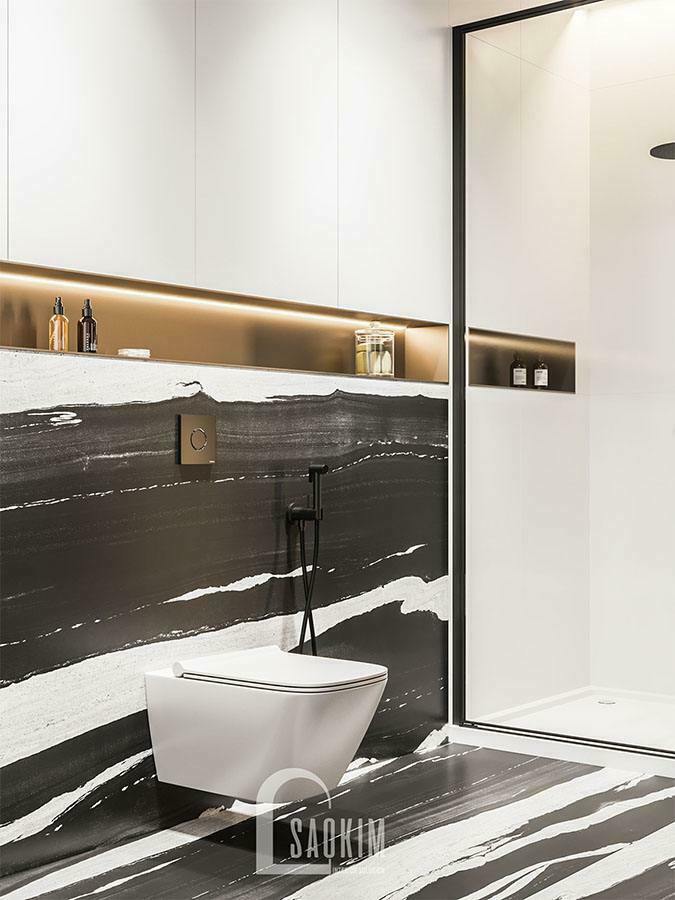 Thiết kế nội thất phòng tắm chung cư Yên Hòa Sunshine