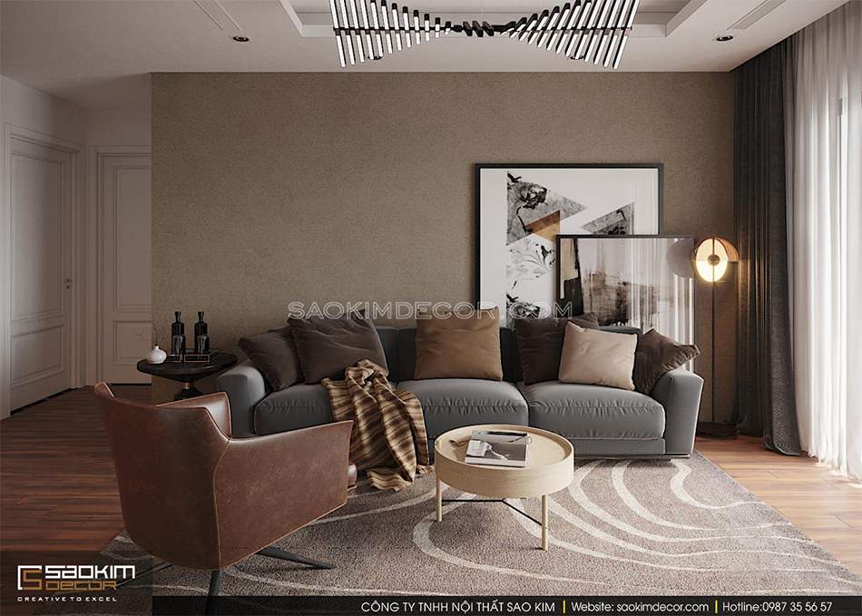 THIẾT KẾ CHUNG CƯ 2 PHÒNG NGỦ SUNSHINE GARDEN