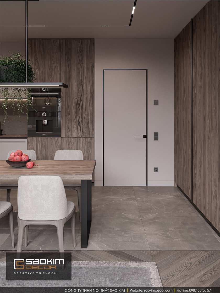 Thiết kế phòng bếp chung cư Dream Center Home