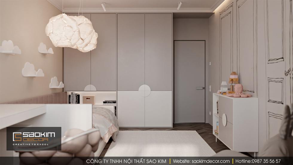 Thiết kế phòng ngủ bé gái