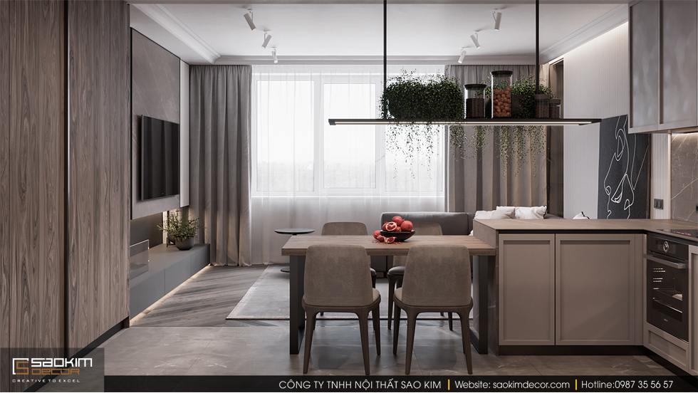 Thiết kế phòng bếp chung cư