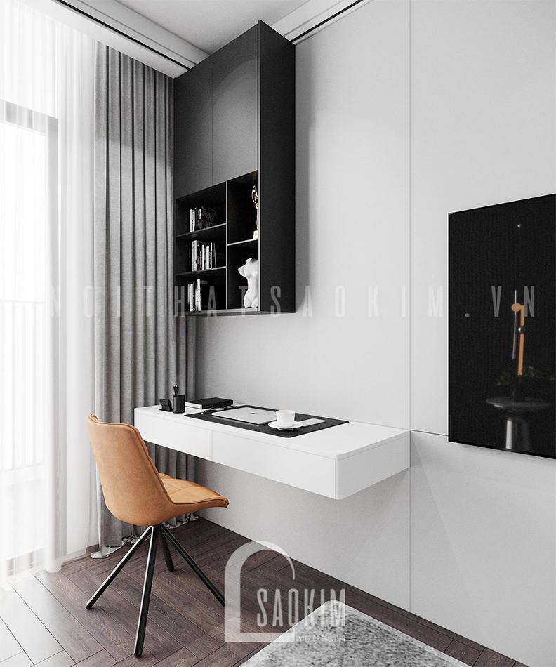 Thiết kế phòng ngủ master chung cư 3 phòng ngủ The Zen Gamuda 157m2 vẻ đẹp hiện đại, tinh tế