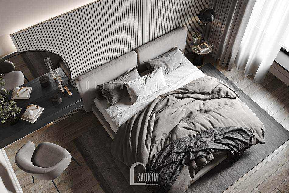 Thiết kế nội thất phòng ngủ chung cư 3 phòng ngủ The Zen Gamuda 157m2 vẻ đẹp hiện đại, tinh tế