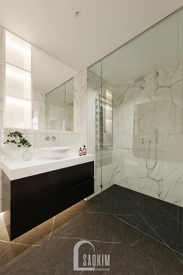 Thiết kế phòng tắm chung cư 3 phòng ngủ The Zen Gamuda