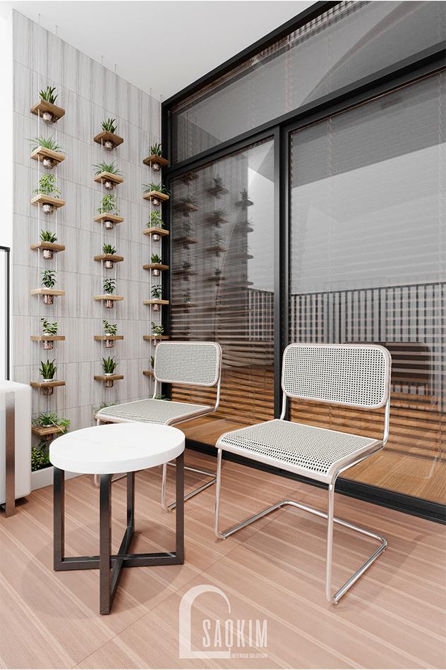 Thiết kế logia chung cư 3 phòng ngủ The Zen Gamuda mang đến không gian thư giãn lý tưởng