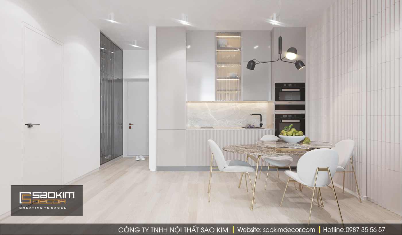 Thiết kế nội thất phòng bếp chung cư Time City