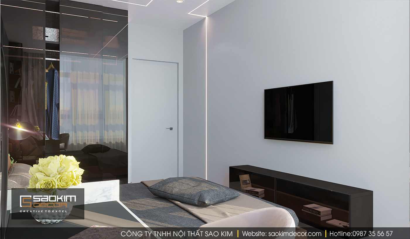Thiết kế nội thất phòng ngủ chung cư Time City