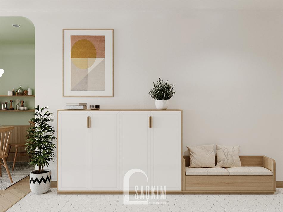 Thiết kế chung cư 90m2 bàn giao thô dự án Thiên Niên Kỷ (TSQ)