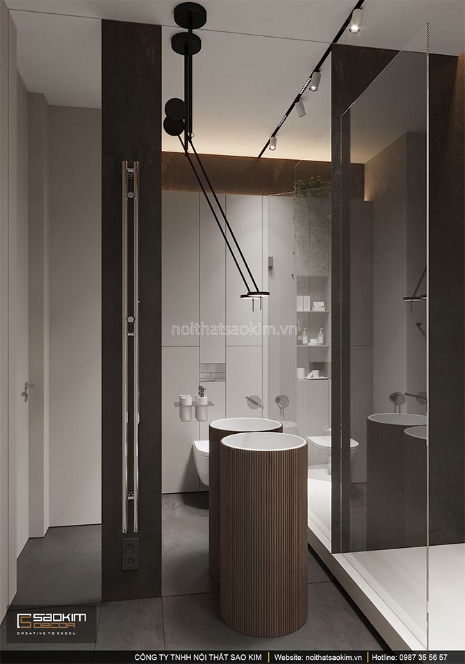 Thiết kế phòng tắm mang vẻ sang trọng, hiện đại