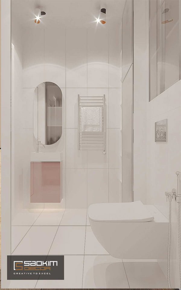 Thiết kế phòng tắm chung cư Gold Tower Nguyễn Trãi