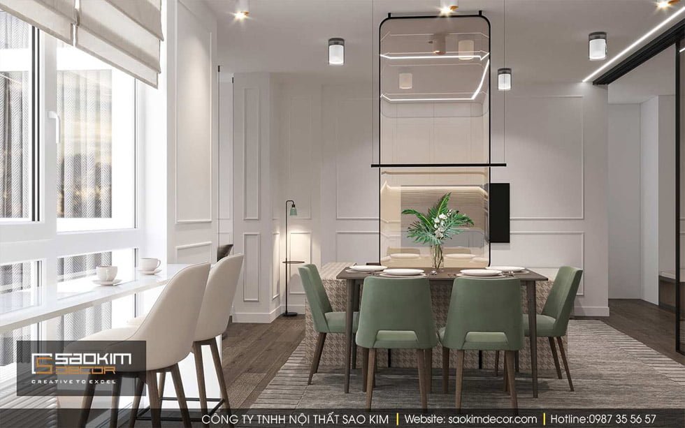 THIẾT KẾ CHUNG CƯ 91M2 GOLD TOWER NGUYỄN TRÃI