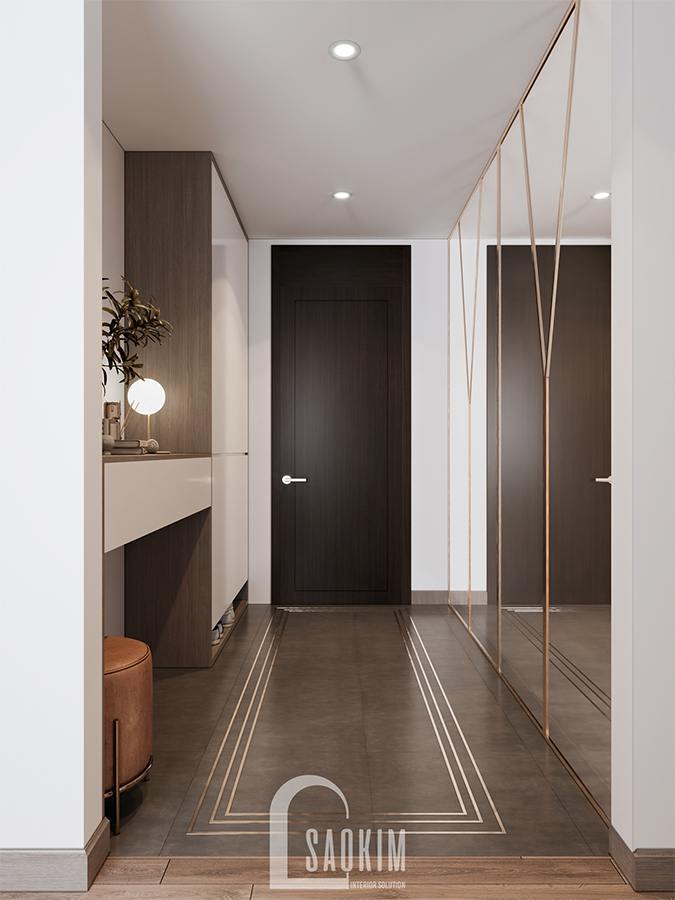 Thiết kế hành lang chung cư theo phong cách hiện đại - căn hộ Huyndai Hillstate
