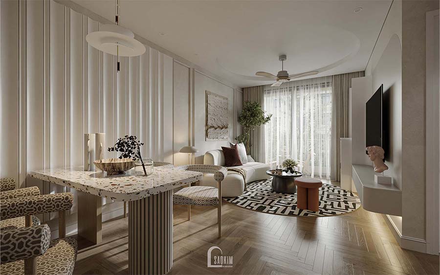 Thiết kế chung cư phong cách Scandinavian Farmhouse dự án Feliz Homes