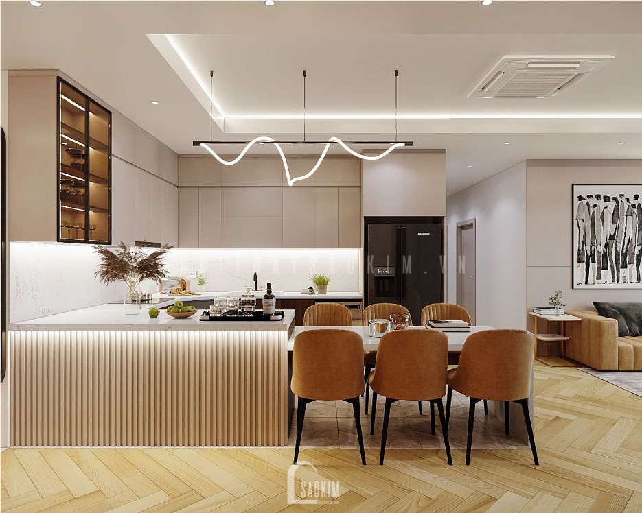 Thiết Kế Nội Thất Căn Hộ Royal City 148m2- 3 Phòng Ngủ Phong Cách Hiện Đại