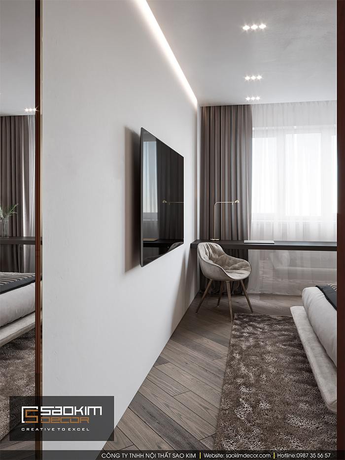 Thiết kế phòng ngủ 2 chung cư Hateco La Roma