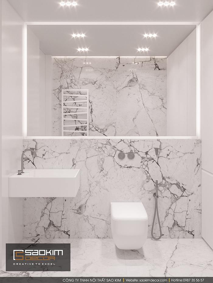 Thiết kế nội thất phòng tắm chung cư Hateco La Roma