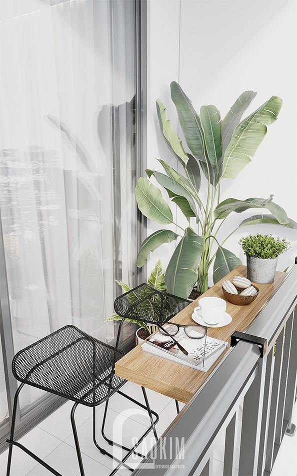 Hẳn là rất nhiều người mơ ước có không gian Logia xanh mát như này