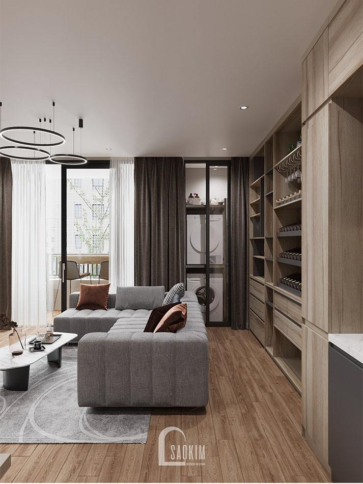 Thiết kế nội thất phòng khách chung cư ngập tràn ánh sáng tự nhiên