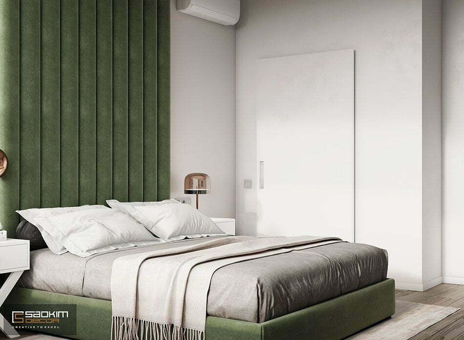 Thiết kế nội thất phòng ngủ chung cư Vinhomes Ocean Park